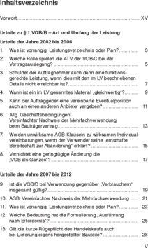 Inhaltsverzeichnis