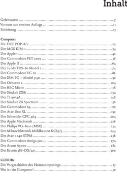 Inhaltsverzeichnis