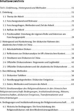Inhaltsverzeichnis