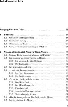 Inhaltsverzeichnis