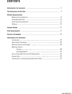 Inhaltsverzeichnis - Mock examination 1