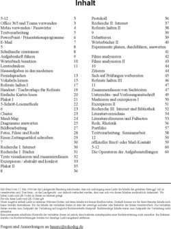 Inhaltsverzeichnis