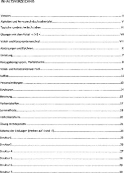 Inhaltsverzeichnis - Verben auf -i und -î / unter Mitarb. von Constantin Oprea und Joachim Lendershagen - Bd. 3.