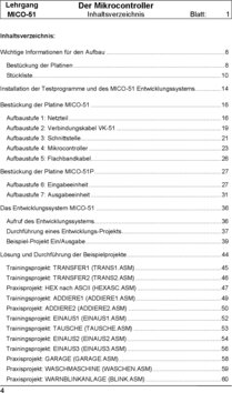 Inhaltsverzeichnis