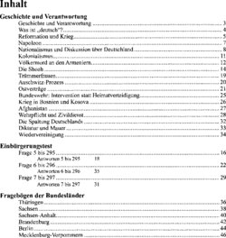 Inhaltsverzeichnis - Geschichte und Verantwortung - 2.
