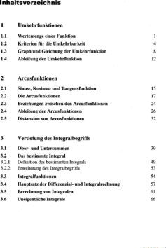 Inhaltsverzeichnis - Analysis, Stochastik - Hauptbd.