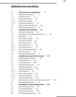 Inhaltsverzeichnis
