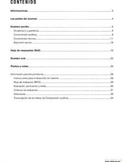 Inhaltsverzeichnis - Modelo de examen 1