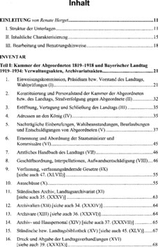 Inhaltsverzeichnis - Kammer der Abgeordneten 1819-1918 und Bayerischer Landtag 1919-1934 : Verwaltungsakten, Archivariatsakten : Verhandlungen des Landtages 1919-1933 - 4.