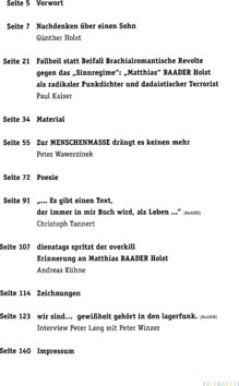 Inhaltsverzeichnis - Buch.
