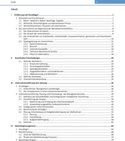 Inhaltsverzeichnis