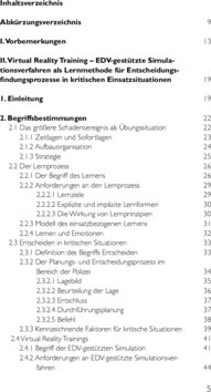 Inhaltsverzeichnis