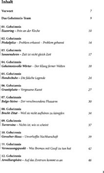 Inhaltsverzeichnis - Spannendes aus der Hansestadt / Eva-Maria Bast, Frank Kölpin, Regine Kölpin - Band 2.