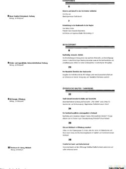 Inhaltsverzeichnis - Regierungsbezirk Freiburg - 2021