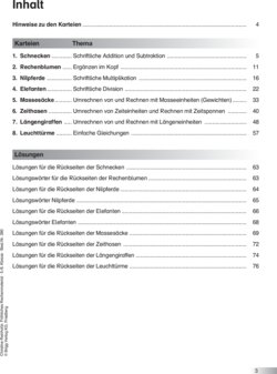 Inhaltsverzeichnis