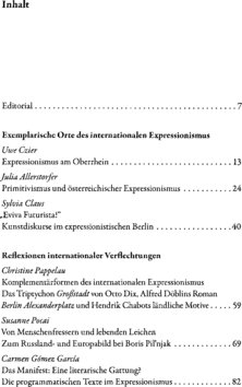 Inhaltsverzeichnis - Internationaler Expressionismus - gestern und heute - 2023,17