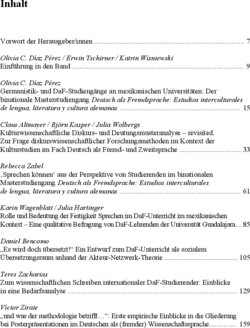 Inhaltsverzeichnis
