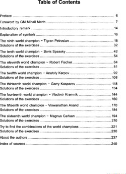 Inhaltsverzeichnis - From Petrosian to Carlsen - Volume 2.