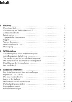 Inhaltsverzeichnis