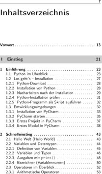 Inhaltsverzeichnis