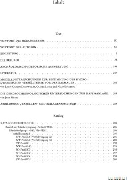 Inhaltsverzeichnis - Katalog - Teilband 2.