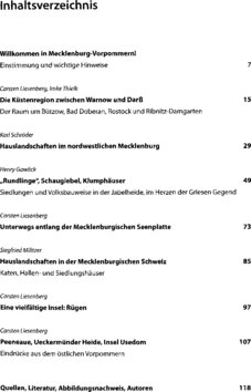 Inhaltsverzeichnis - Unterwegs zu historischen Gebäuden und Anlagen - Teil 1.