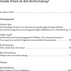 Inhaltsverzeichnis - Soziale Arbeit als (Ent-)Entfremdung? - Jg.42.2022,H.164