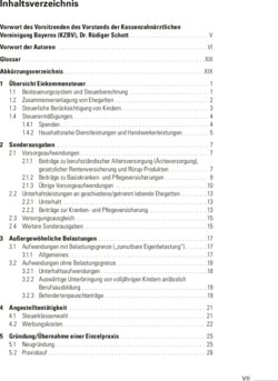 Inhaltsverzeichnis